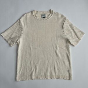 American Eagle Outfitters Men’s Cream Sweater Short Sleeve Tee